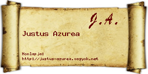 Justus Azurea névjegykártya
